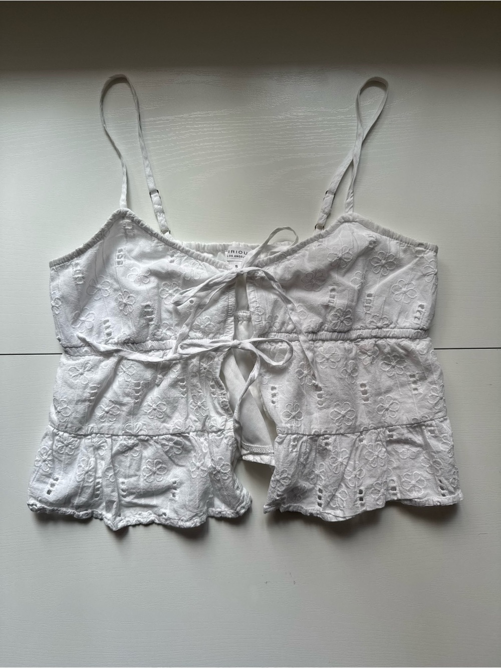 100% cotton eyelet lace blouse